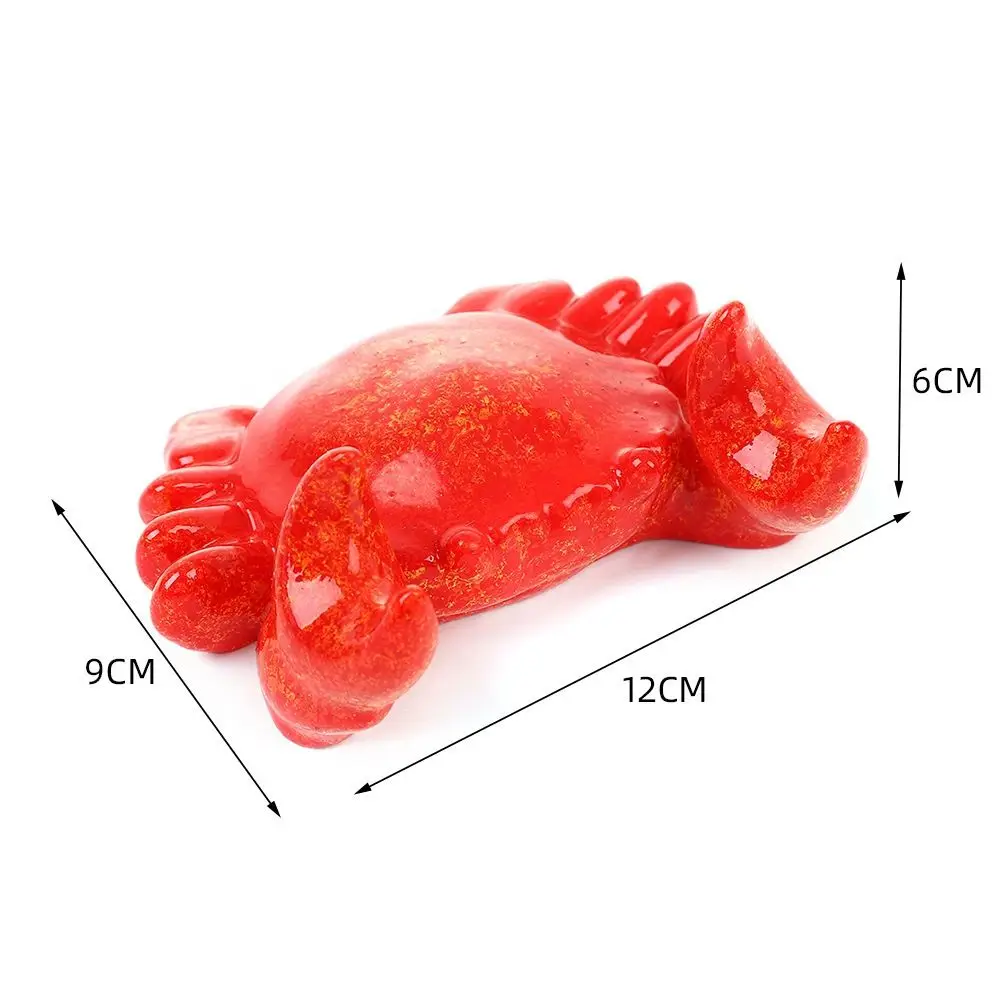 Useful Bright Color Crab Pen Holder Funny Creative Mobile Phone Holder Resin Cute Crab Ornament Office