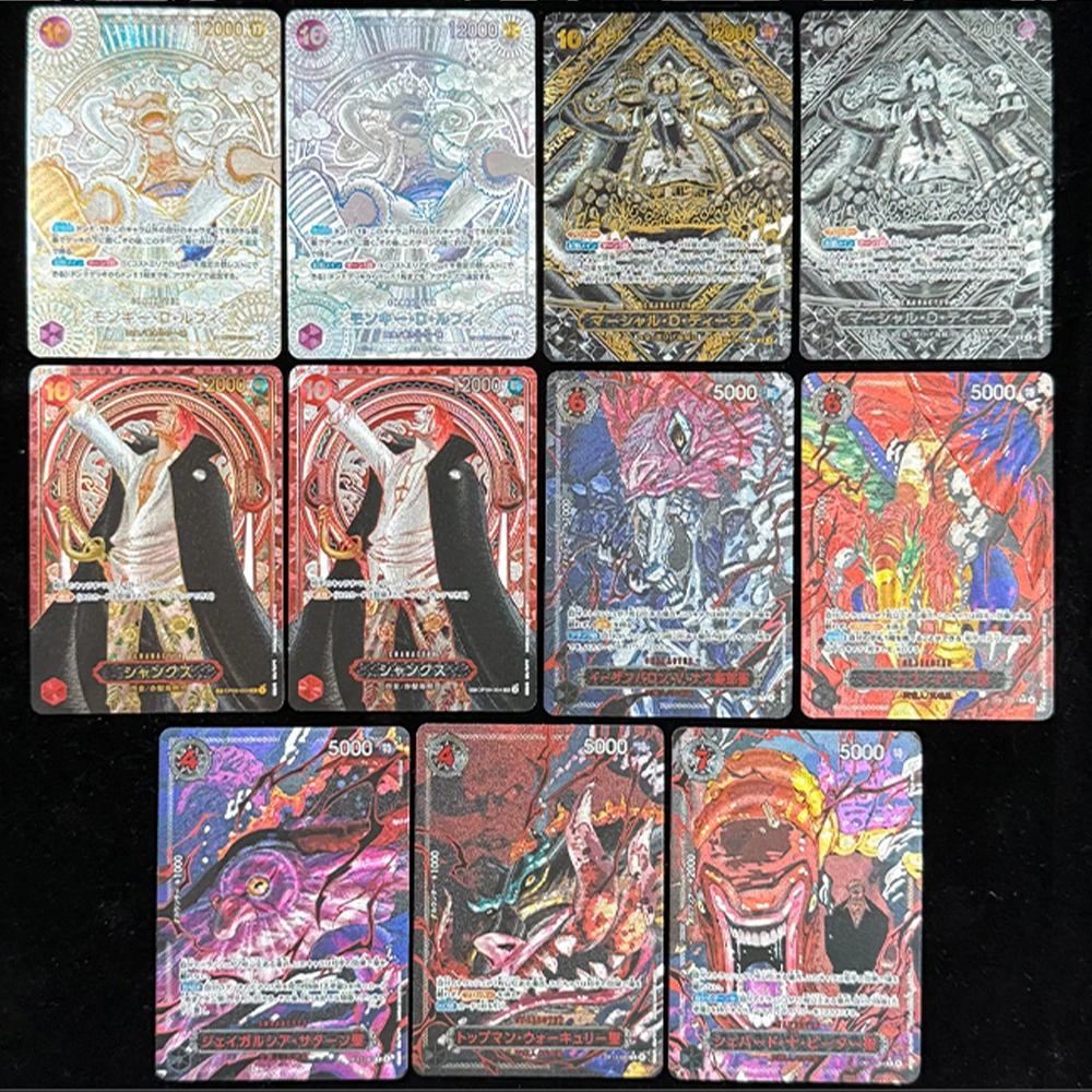 OTCG One Piece Card Comics Five Elders Luffy Shanks Blackbeard Game Anime Collection DIY Replica Card JP/EN Version