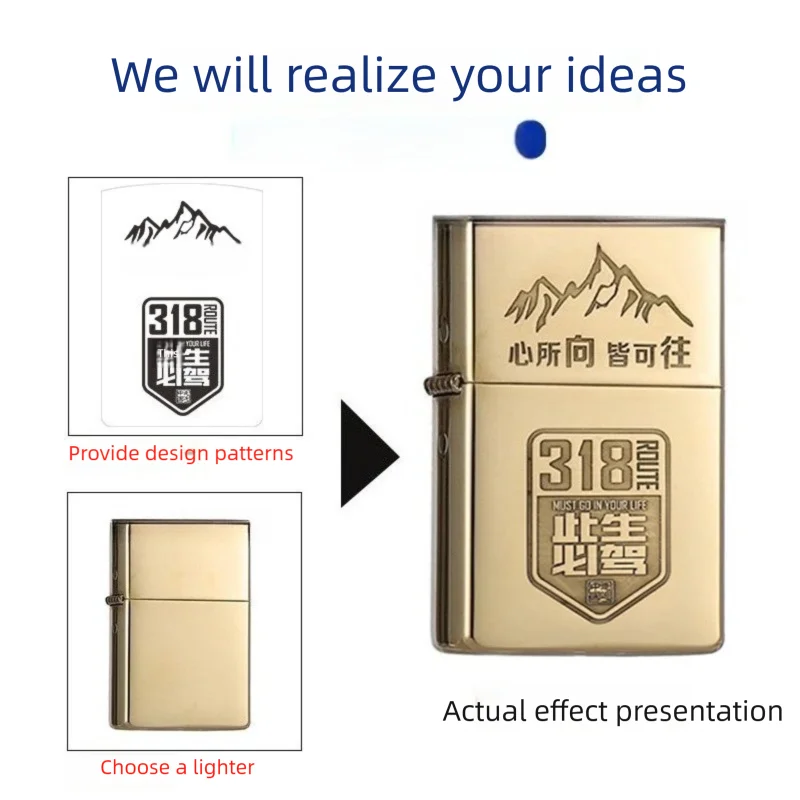 ZORRO Classic Model 902 Kerosine Lighter, Customized Color Printing Exclusive Pattern, Laser Engraving DIY Production