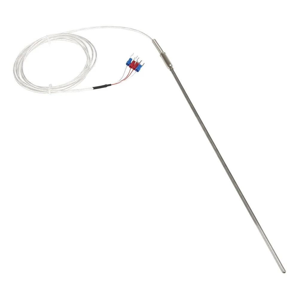 FTARP08 PT100 type 4 wires 2m FEP cable 300mm 316L stainless steel flexible probe sheathed RTD temperature sensor