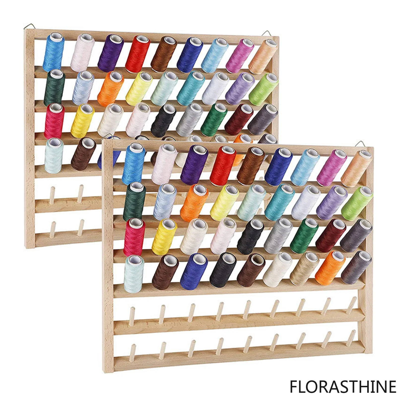 Wall Hanging Thread Holder Organizer 48/54 Spool Embroidery Sewing Rack Thread Stand Quilting Tool Sewing Supplies