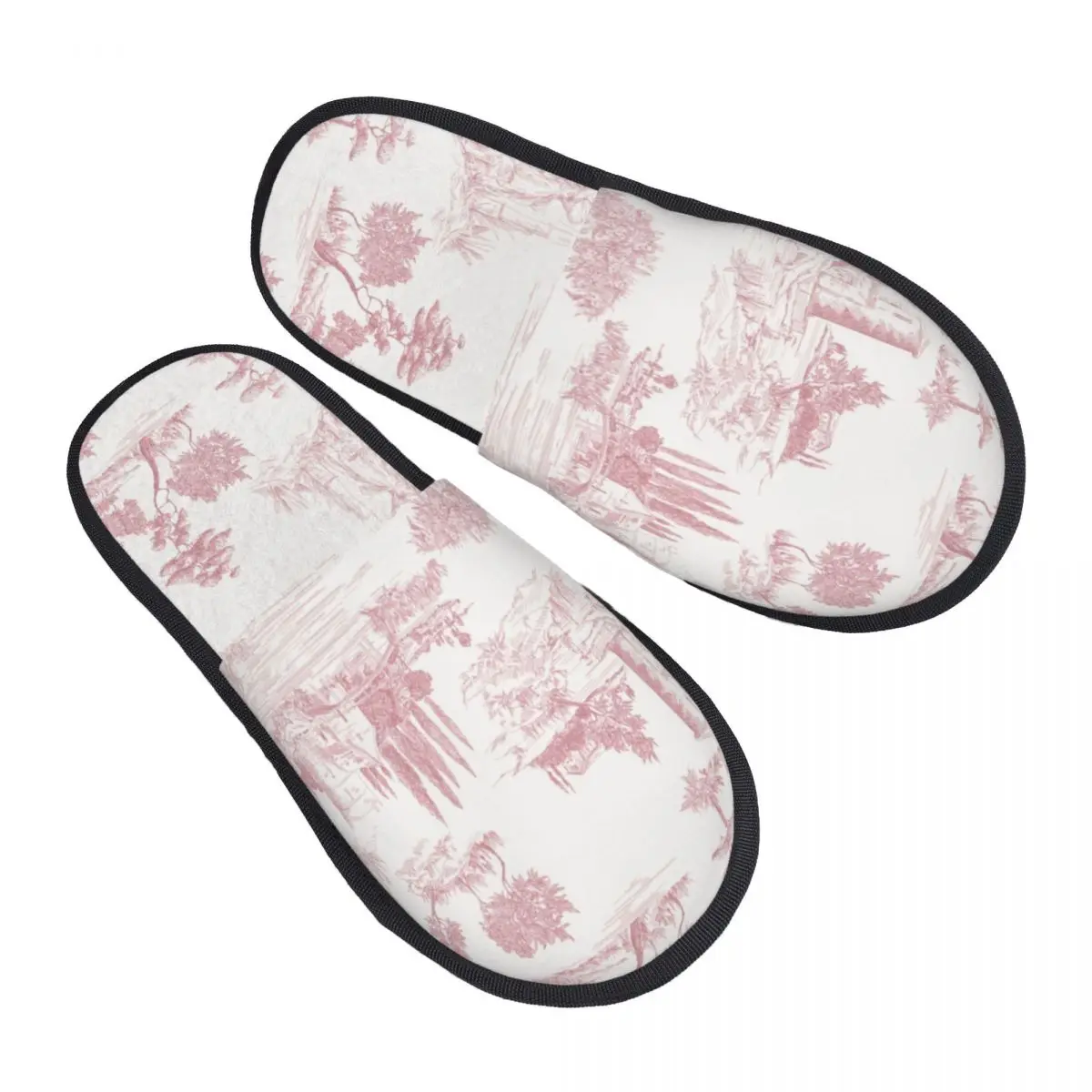 مخصص خمر تويلي دي جوي لينة رغوة الذاكرة شبشب منزل النساء أحمر الخدود الوردي الأبيض دافئ دافئ المضادة للانزلاق وحيد النعال