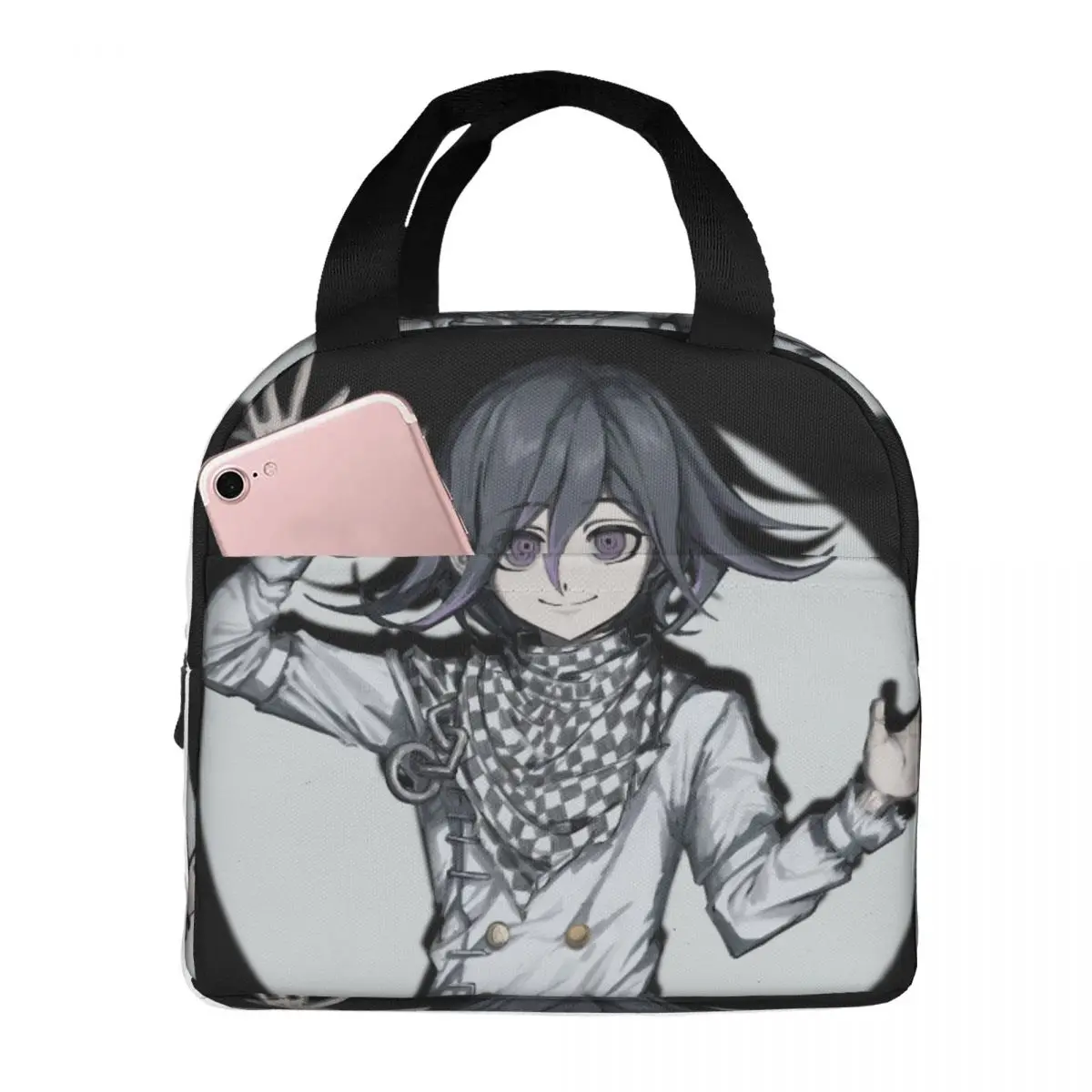 

Изолированная сумка для обеда Kokichi Oma, портативный контейнер для еды Danganronpa Amine, термосумка, сумка для обеда, школьная дорожная сумка Bento
