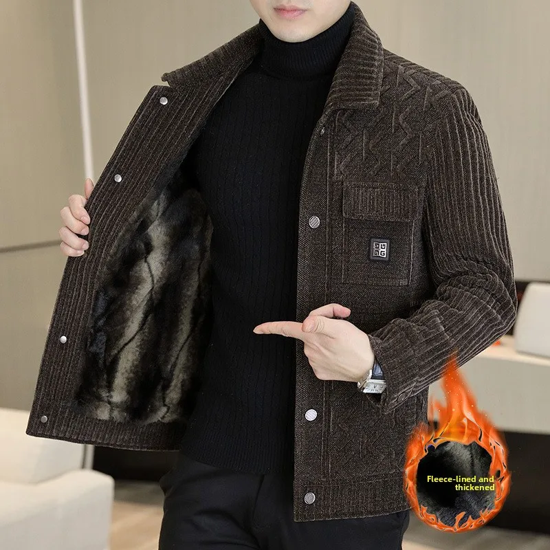 

Men's ort Thiened Woolen Jaet Autumn Winter New Sle Casual Faion Ci Men's ortened Version Warm Winter Coat