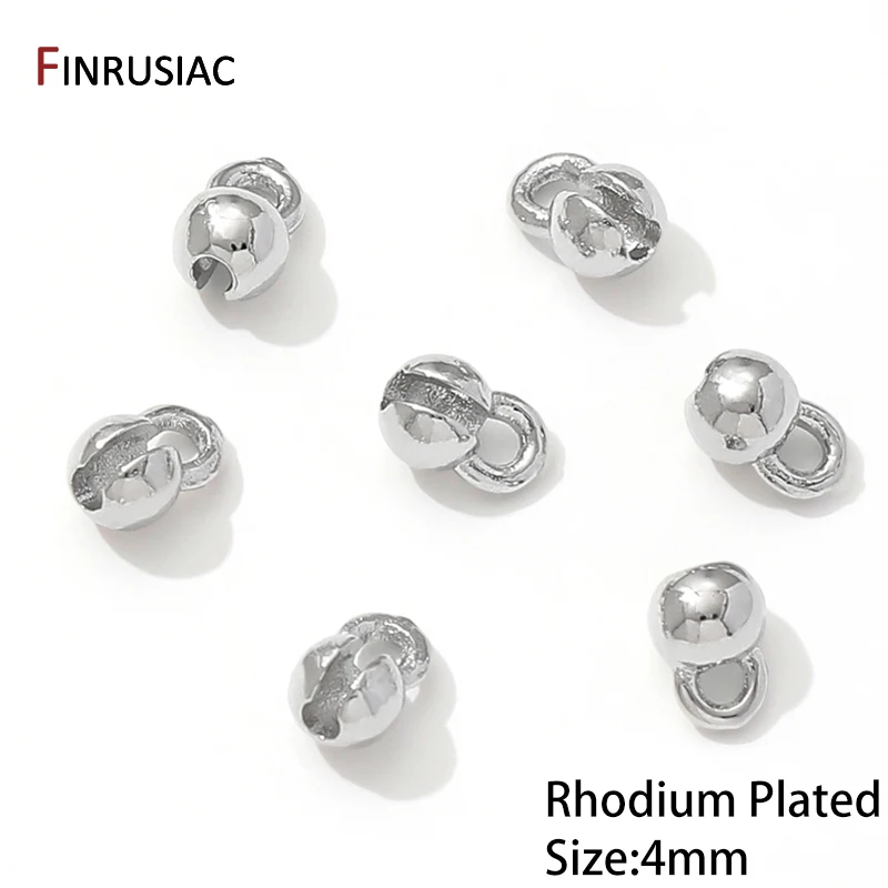18K vergoldete Messing-End-Quetschperlen für die Schmuckherstellung, DIY-Armbänder-Zubehör, Perlenspitzen-Anschlüsse für Schmuckzubehör – Detail 20