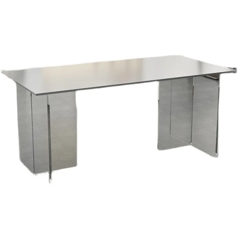 Clothing store flowing table, stainless steel island jewelry display table, acrylic display table, modern simple bookcase