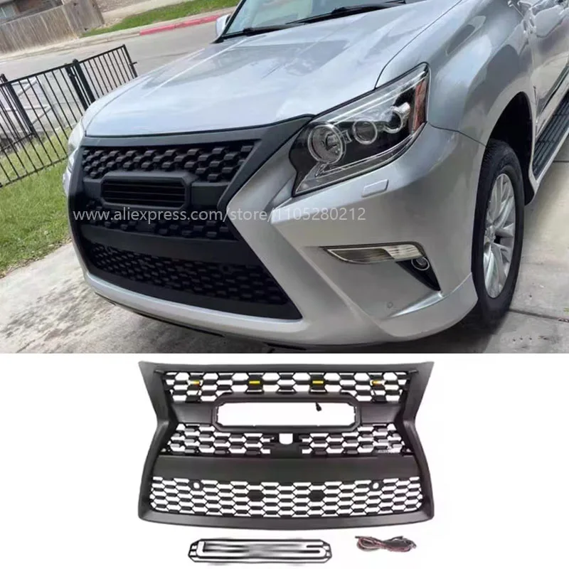 Suitable for 2014-2022 Lexus GX400/460, new spindle-shaped front center grille, upgraded illuminated front face, grille kit