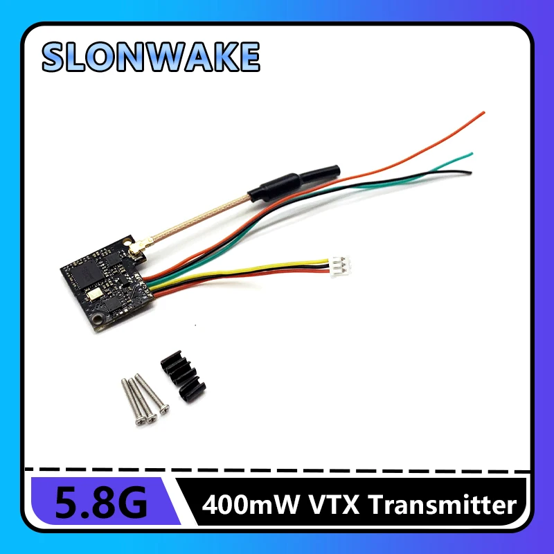 جهاز إرسال SLONWAKE 5.8G 48CH 400mW e7087U MINI VTX. مع كاميرات 19*19 مم. لطائرات بدون طيار RC FPV طويلة المدى ذات الأجنحة الثابتة. #5