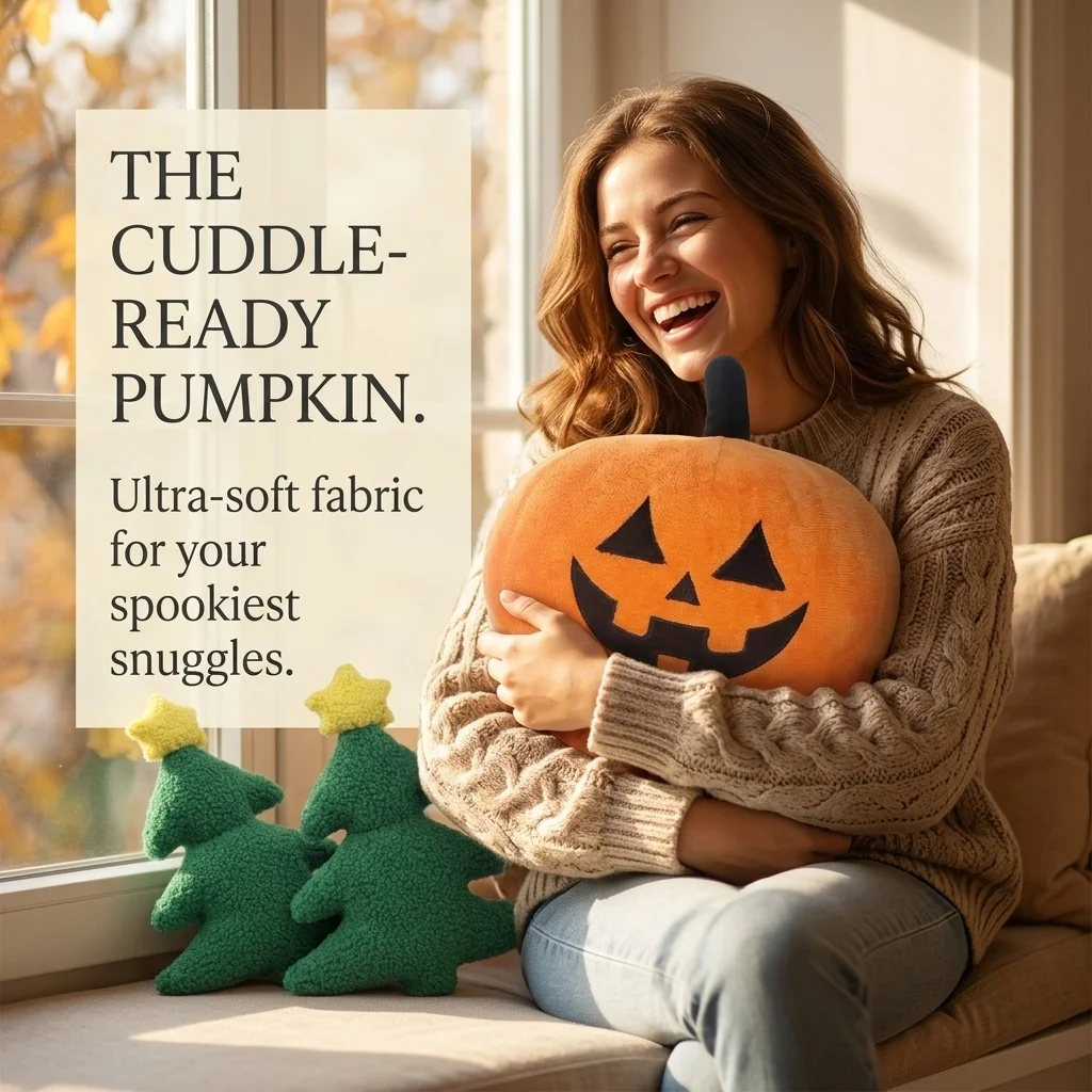 Cute Festival Throw Cushion Christmas Tree Pumpkin Gingerbread Man Pillow Seasona Festive Holiday Home Sofa Decoration Accessory