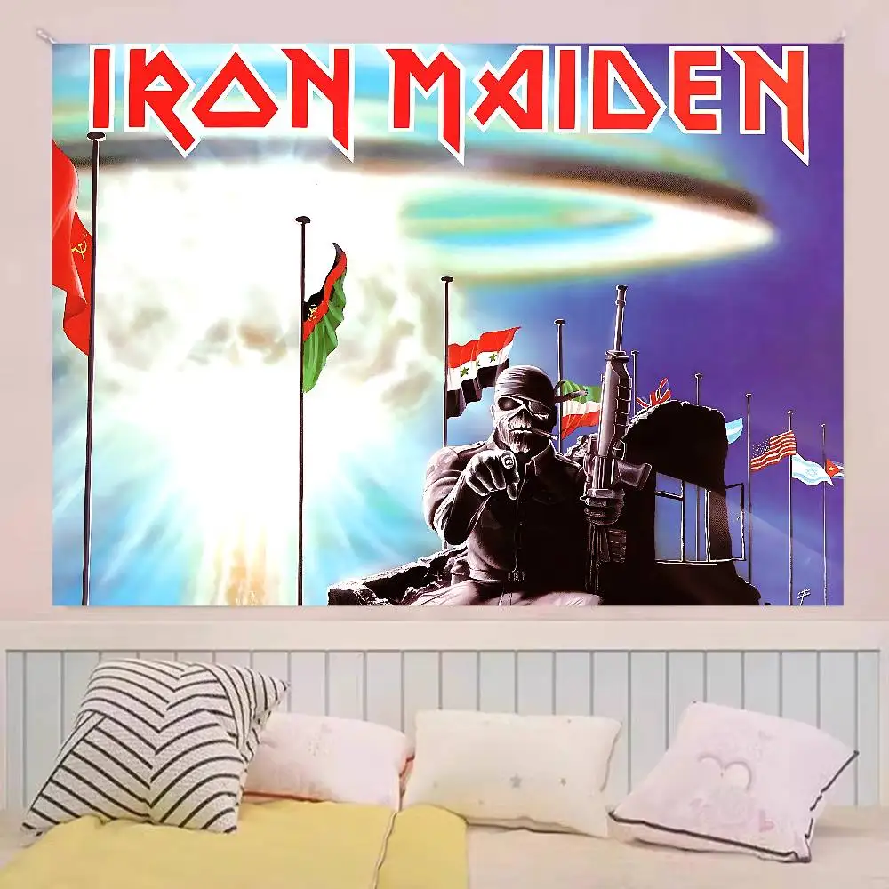 أنيمي I-lron M-Maiden خلفية النسيج تسجيل ملصق راية للعام الجديد الطرف الديكور صور الدعائم لوازم الخلفية