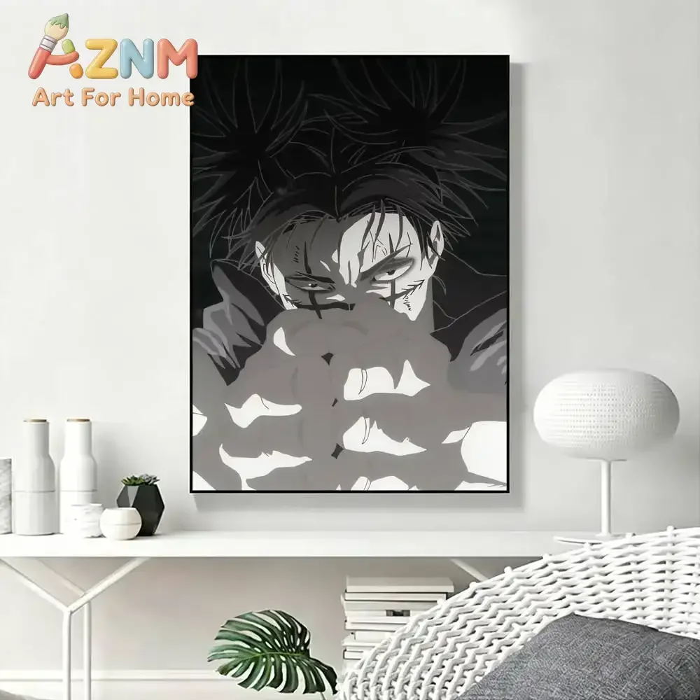 AZNM Jujutsu Kaisen Choso Anime Canvas Wall Art Frameless Print Poster for Home Bedroom Living Room Wall Decor