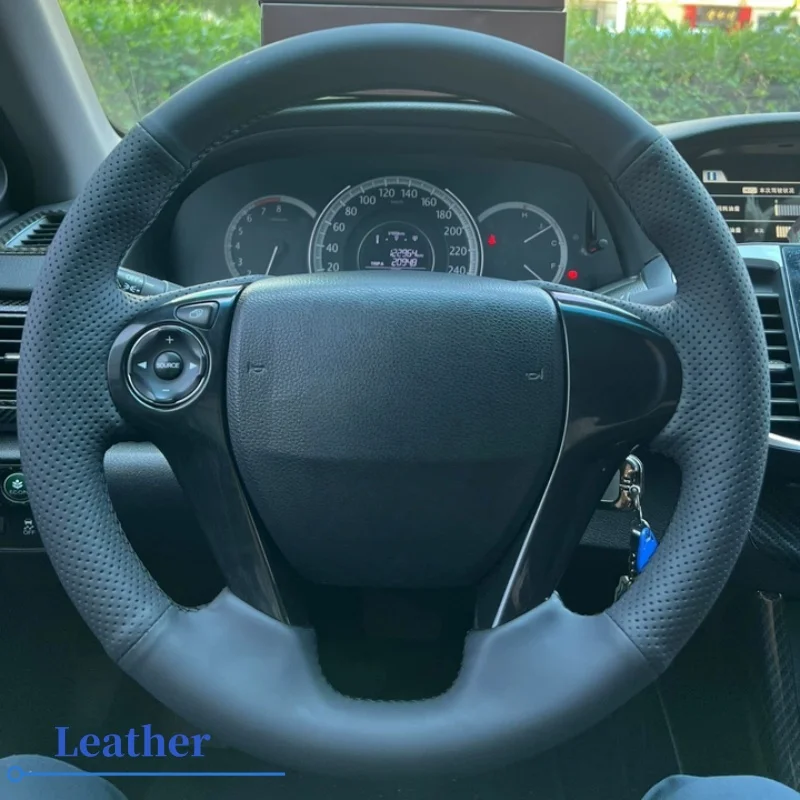 

Customizable Handmade Genuine Leather Steering Wheel Cover For Honda Accord 9 2013-2017 Odyssey 2013-2015 Crosstour 2013-2015