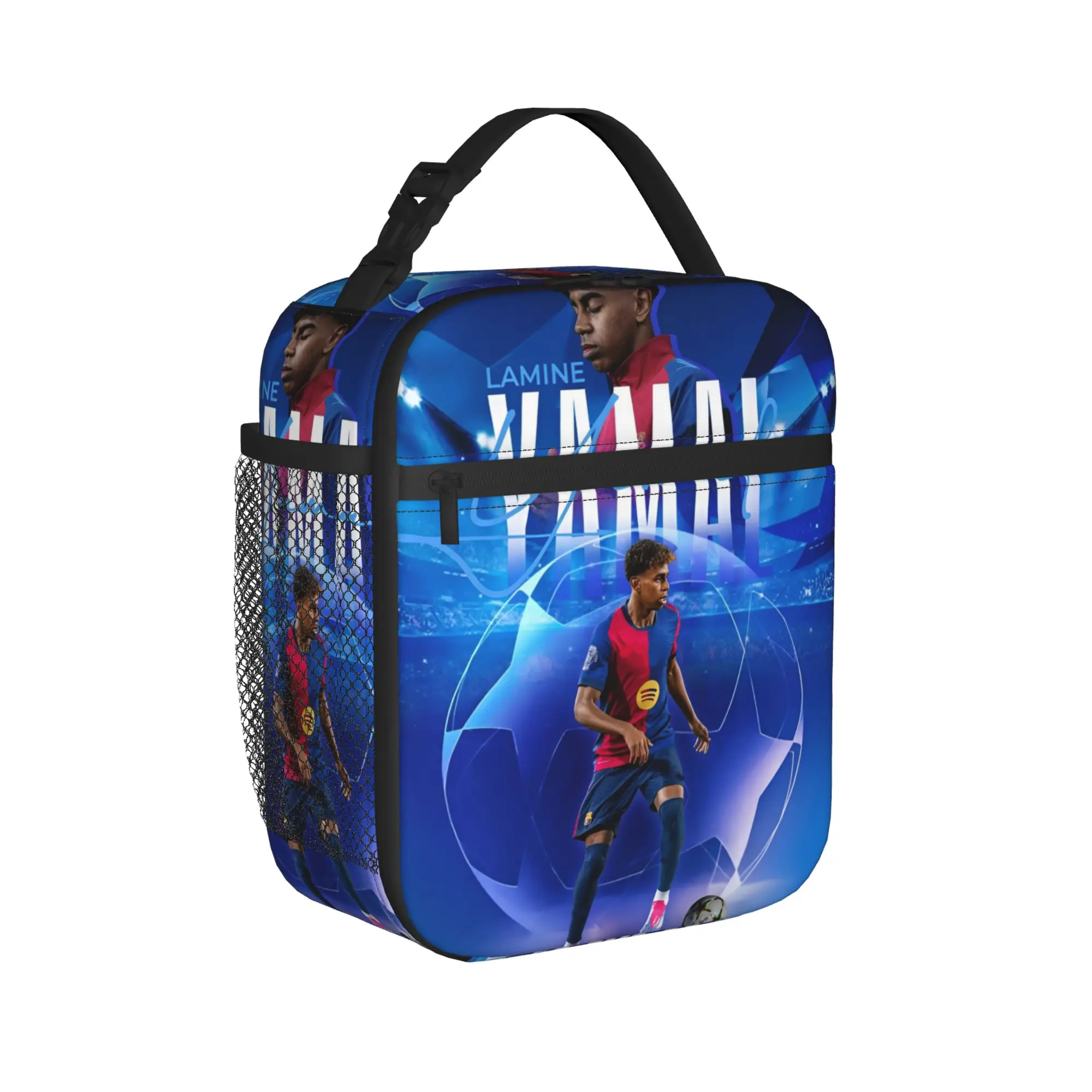 L-Lamines Football Sports Y-Yamals Insulated Lunch Bags for Men Women Storage Food Box Cooler Thermal Lunch Boxes For School