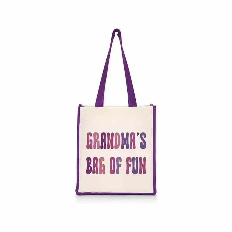 STR6 Grandma Gifts First Time Grandma Gifts Canvas Tote Bag for Women