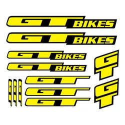 GT duvar süsü bisiklet iskeleti için 12 adet Pvc bisiklet Sticker vinil çıkartması seti bisiklet yol Freeride için 32cm * 32cm