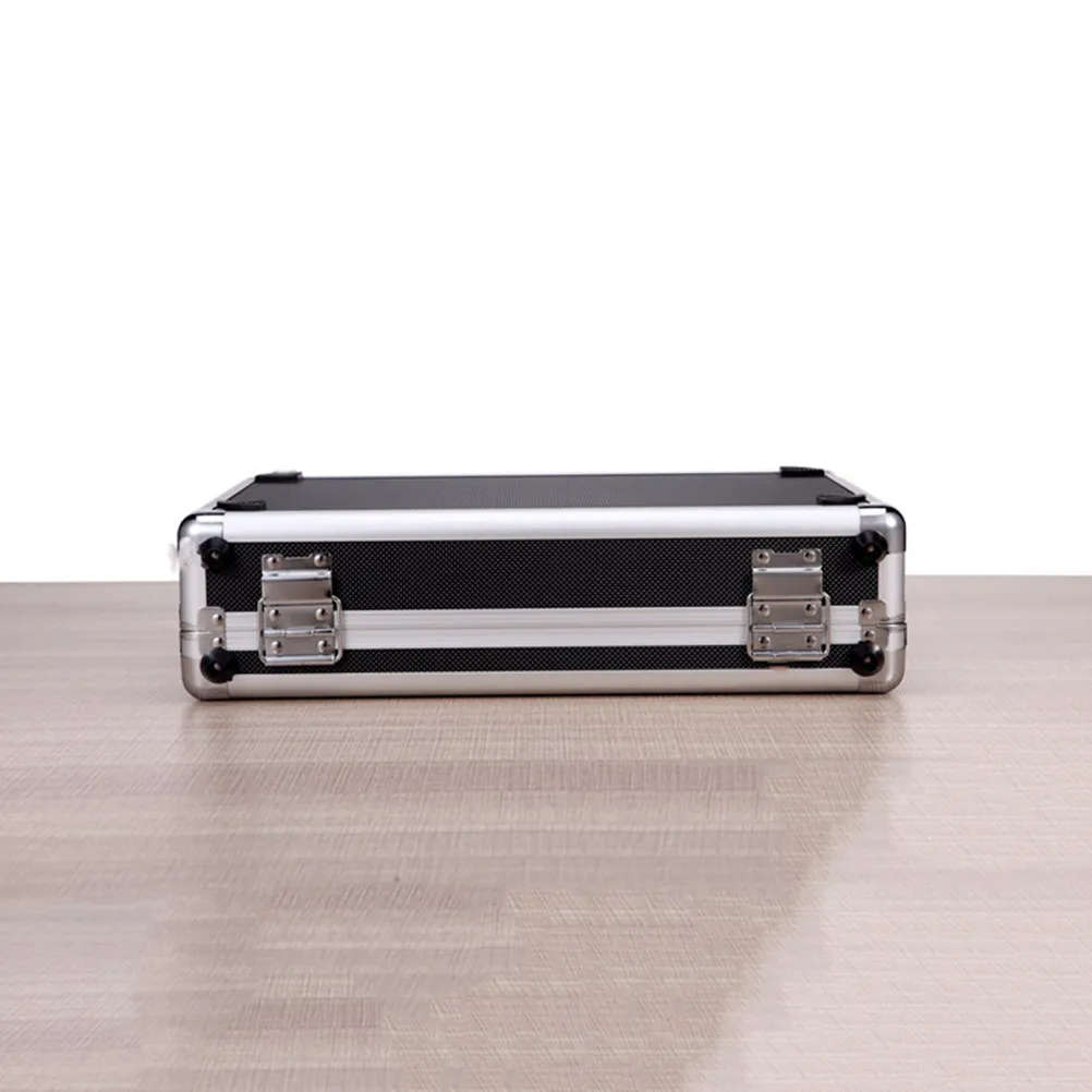 アルミ合金ボックス黒ポータブルハンドヘルドスーツケースジュエリー収納マネーバンクコード節約ボックス