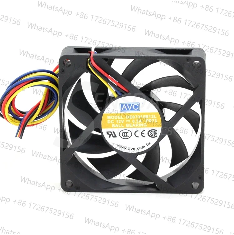 70mm PWM Axial Fan for AVC DE07015B12L 7cm Computer Case CPU Cooling Fan 70mm X 70mm X 15mm Heatsink Cooler Fans