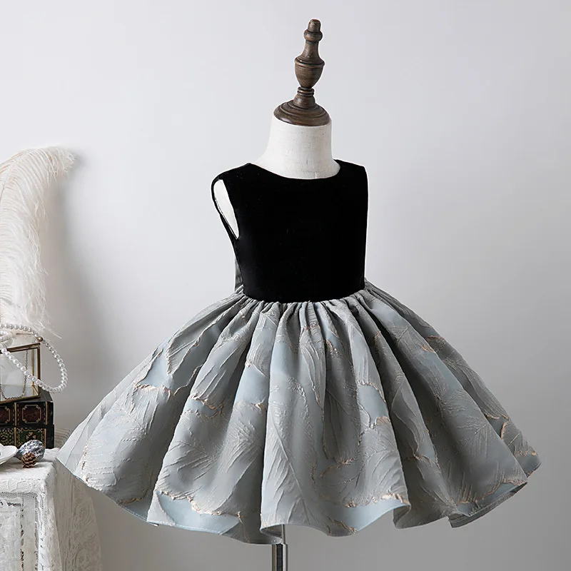 

Children's Dress for Baby Girl's First Birthday Party Princess Dress Stylish Light Luxury Niche Little Host Piano Performance