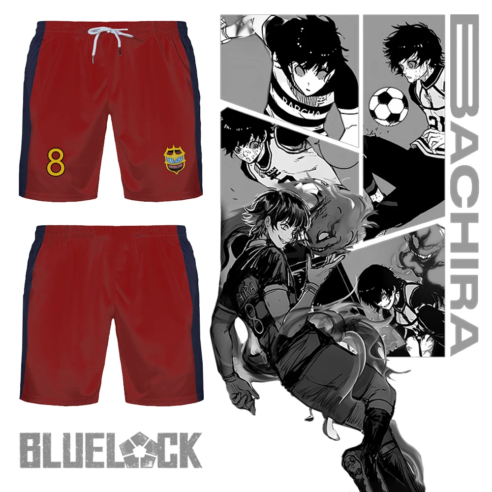 

Blue Lock BACHIRA Cosplay Shorts Japanese Anime FC Barcha Team Sports Shorts Fashion Youthful Breathable Quick-dry Casual Pants
