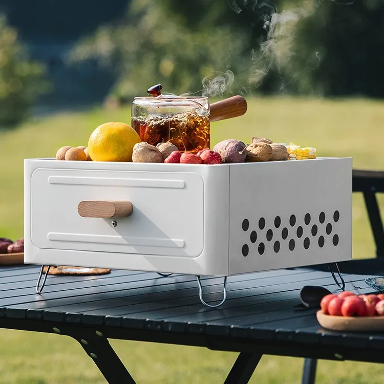 1 مجموعة جديدة في الهواء الطلق شواء موقد للتخييم Brazier شواية باربيكيو موقد الشاي الطبخ المنزلية الكربون الفحم موقد التدفئة Brazier