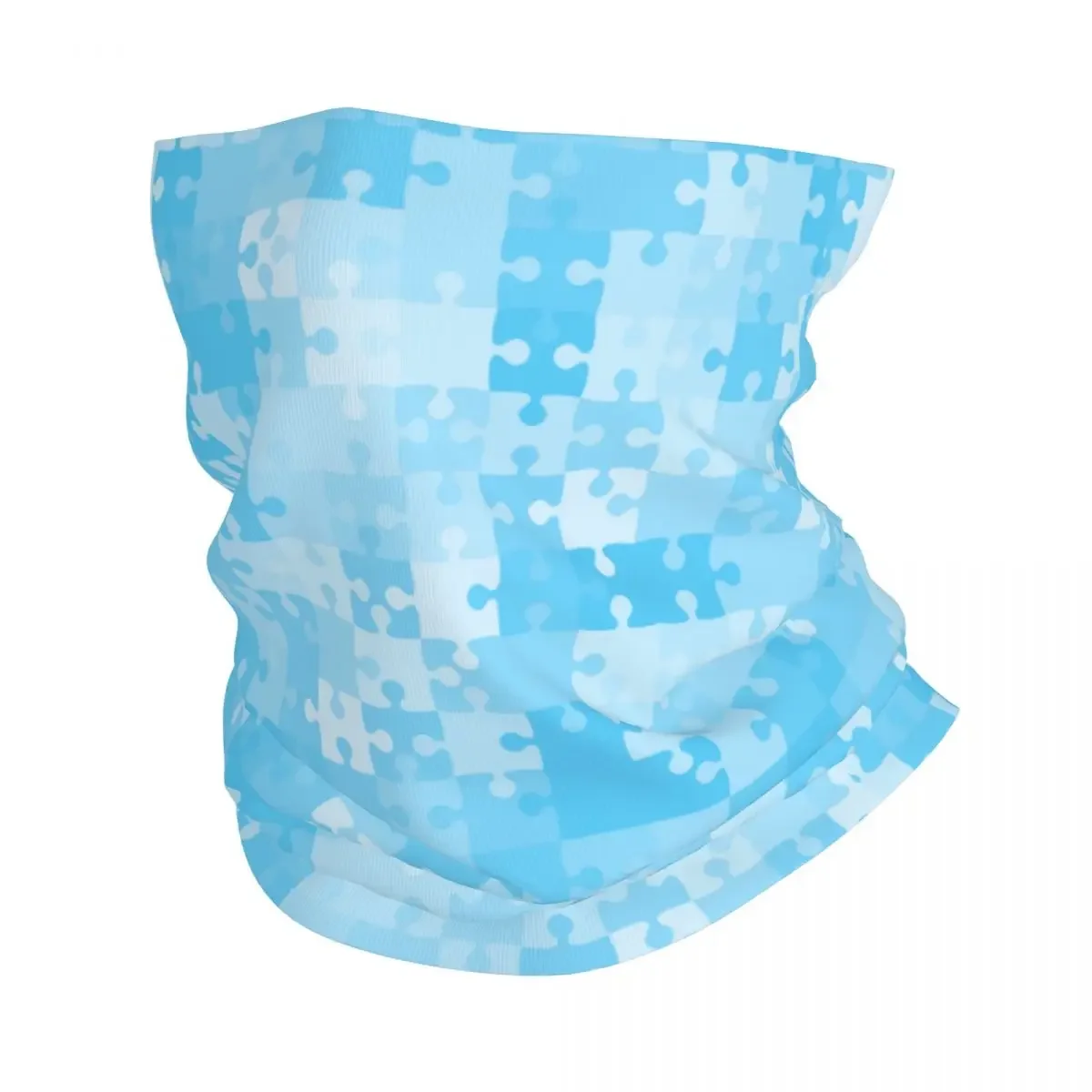 Blue Puzzle Bandana Neck Cover Printed Sky Balaclavas Mask Scarf Multifunctional Headwear Running for Men Women Adult Winter