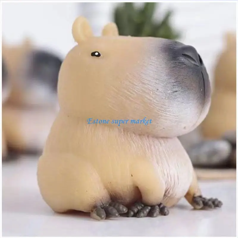 090B Creative Squeeze Toy Prank Animal Capybara Figurine Maltose Novelty Gag