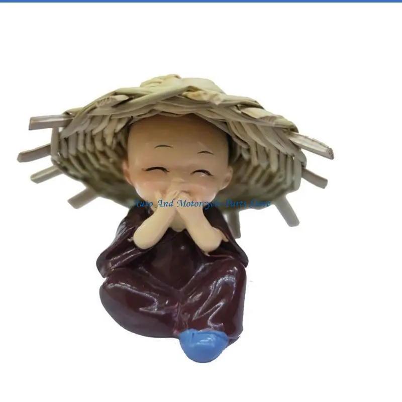 

P9FD маленькие фигурки монахов, миниатюрные изделия из смолы, украшения автомобиля, подарки, мини-фигурка, украшение для стола,