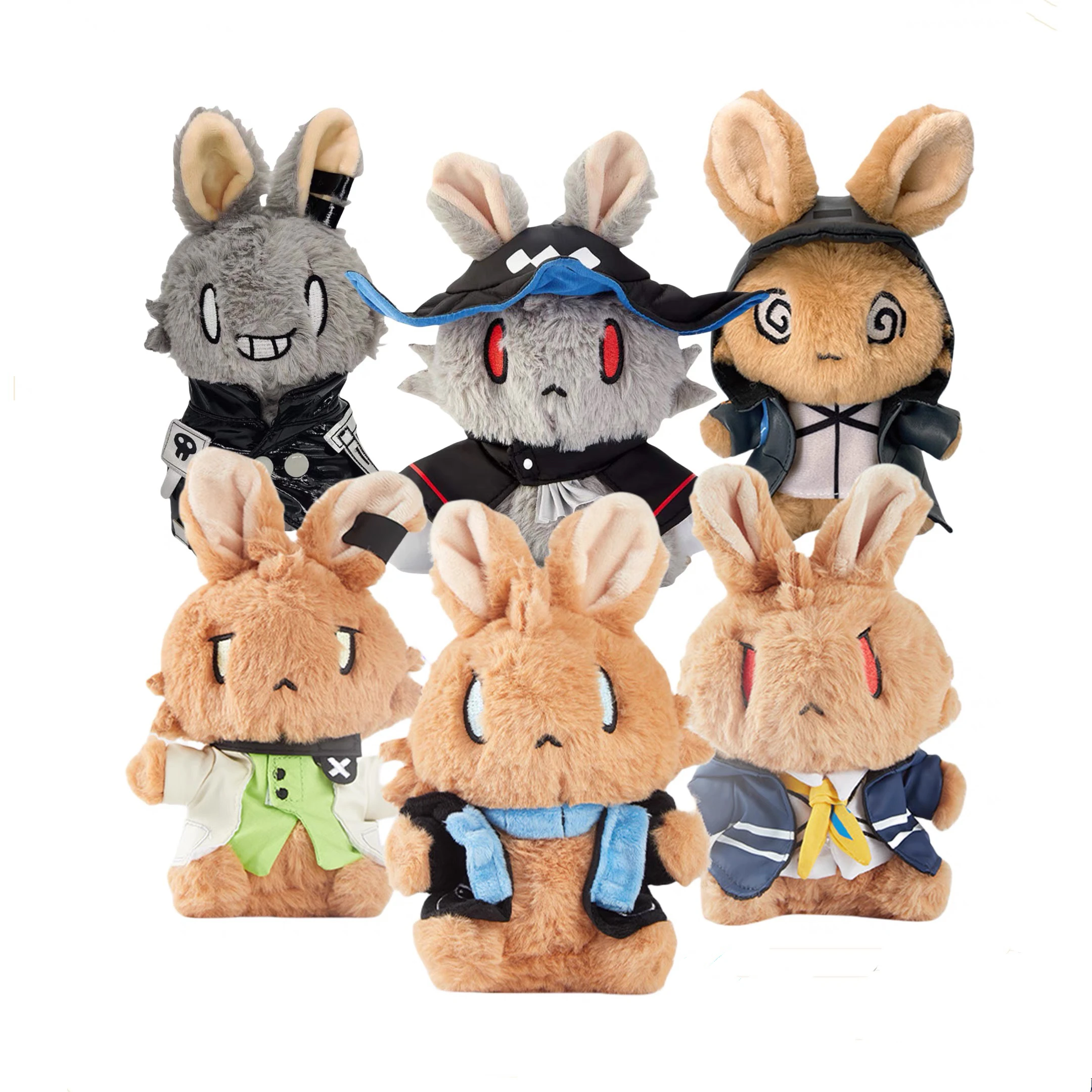 Conjunto de pelúcia para operadores, bonecos colecionáveis de Arknights com logotipos Amiya Lappland, brinquedos de pelúcia mais fofos