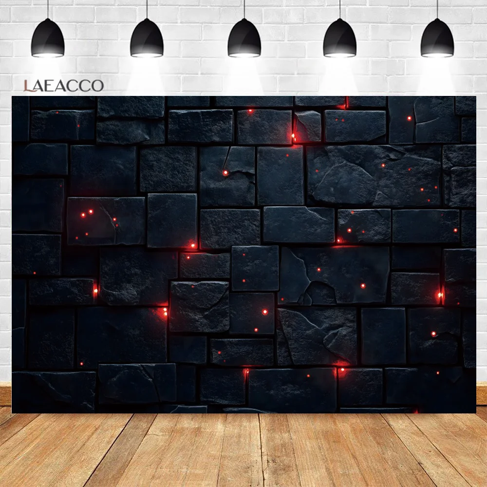 Laeacco حجر أسود عميق جدار التصوير خلفية الرجعية لائحة الأحمر الملمس نمط الأطفال الكبار صورة خلفية الصورة