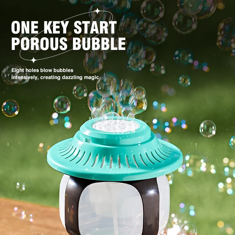 Electric Bubble Machine Camping Lamp Shape Automatic Soap Bubble Blower Machine Outdoor Game Party Wedding Birthday Gift Toy