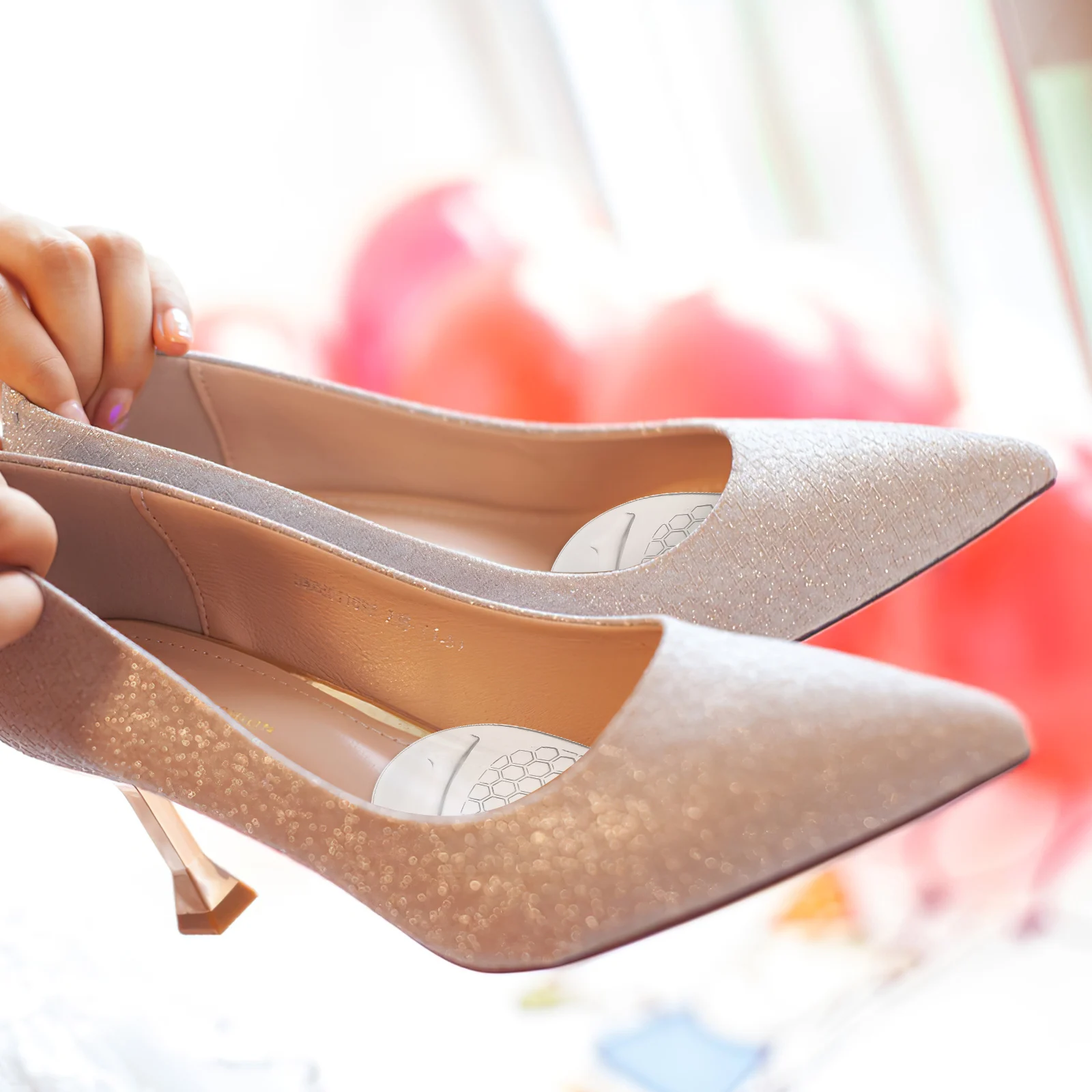 

2 Pairs Forefoot Pads High Heel Shoe Inserts Women Transparent Cushions Silicone Impact Protection Foot Supplies