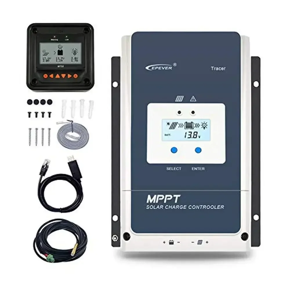 

MPPT Solar Charge Controller 48V 60A Regulator with MT50 Monitor Dual RS485 Communication