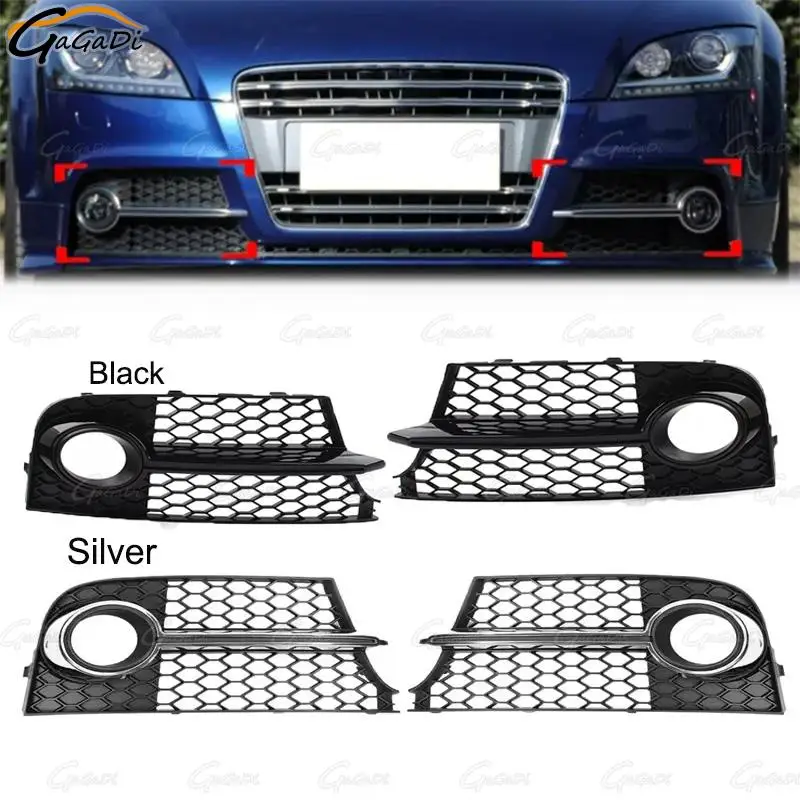 

1Pair Front Bumper Honeycomb Mesh For Audi TT MK2 S-LINE Replacement Parts 8J0807682K Car Fog Light Grille Cover 8J0807681K