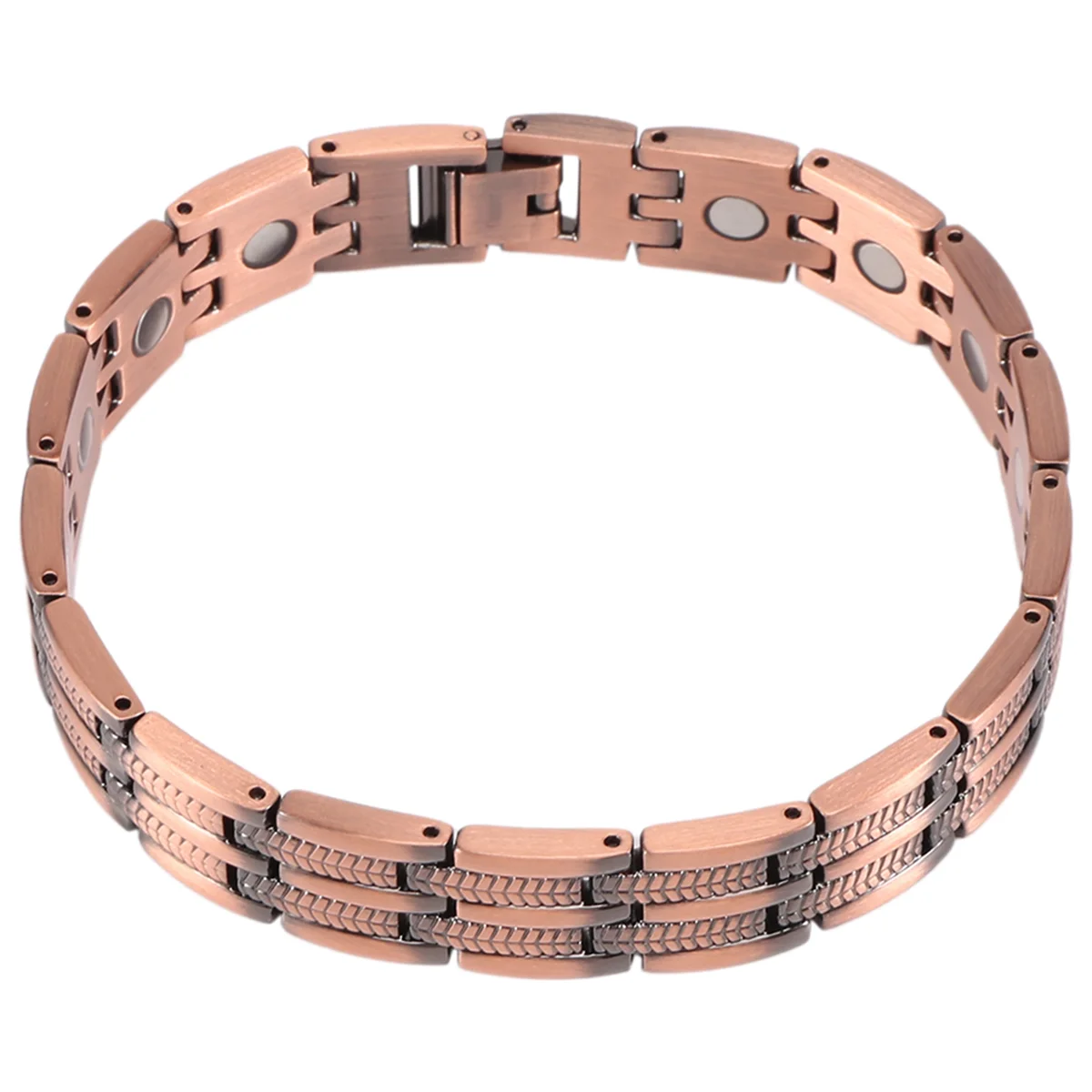 Mens Elegant Pure Copper Magnetic Therapy Link Bracelet Pain Relief for Arthritis and Carpal Tunnel Male Jewelry