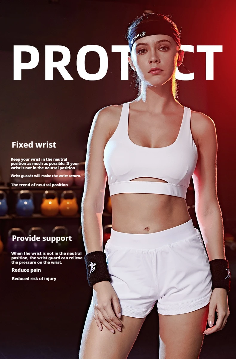 Sportarmbänder für Männer und Frauen – atmungsaktive, schweißabsorbierende Handgelenkstütze für Laufen, Basketball, Tennis, Fitnessstudio, Fitness, Workout – Detail 1
