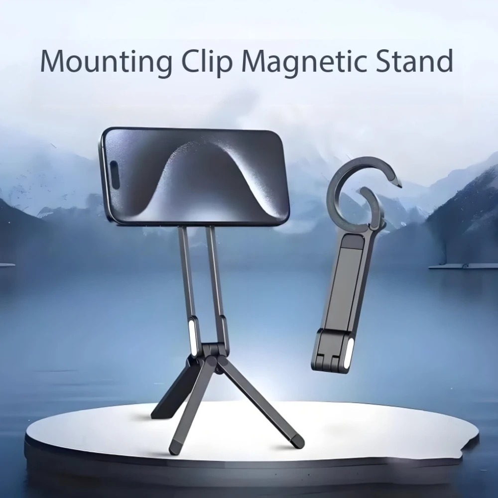 

Портативный складной мини-штатив, магнитный держатель для мобильного телефона, настольная подставка для Magsafe, кронштейн для смартфона для прямой трансляции селфи