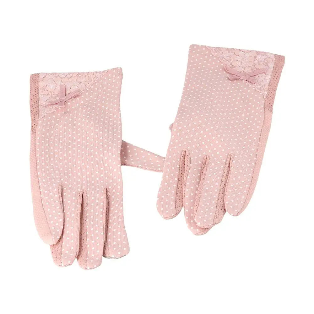 Gants de conduite en dentelle pour femme, respirants, commande anti UV, écran tactile, crème solaire, printemps