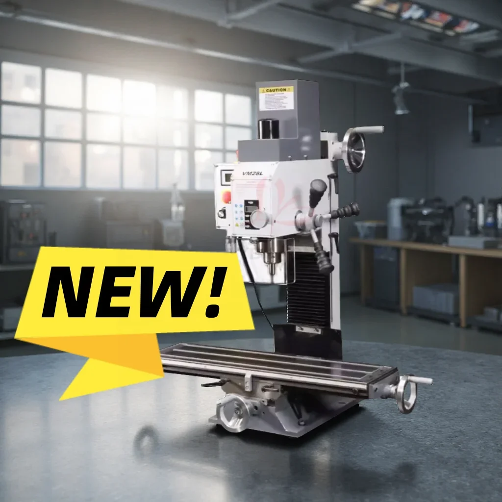 VM28L Multifunctional Ball Screw Digital Small Spindle Box Tilted Left Right 90 Combo Drilling Milling Machine Tool Bench