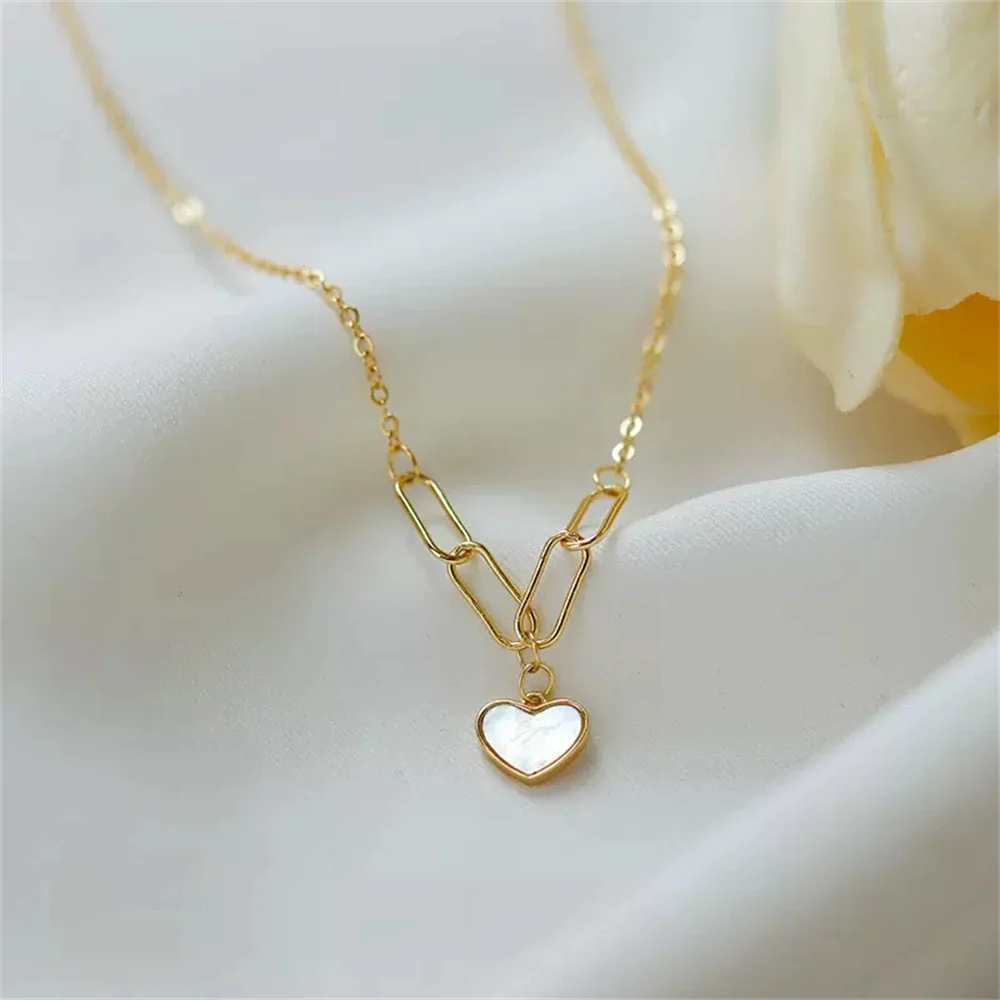 

Korean S925 Collar - Shell Heart, New Minimalist Chic Niche Stylish Women