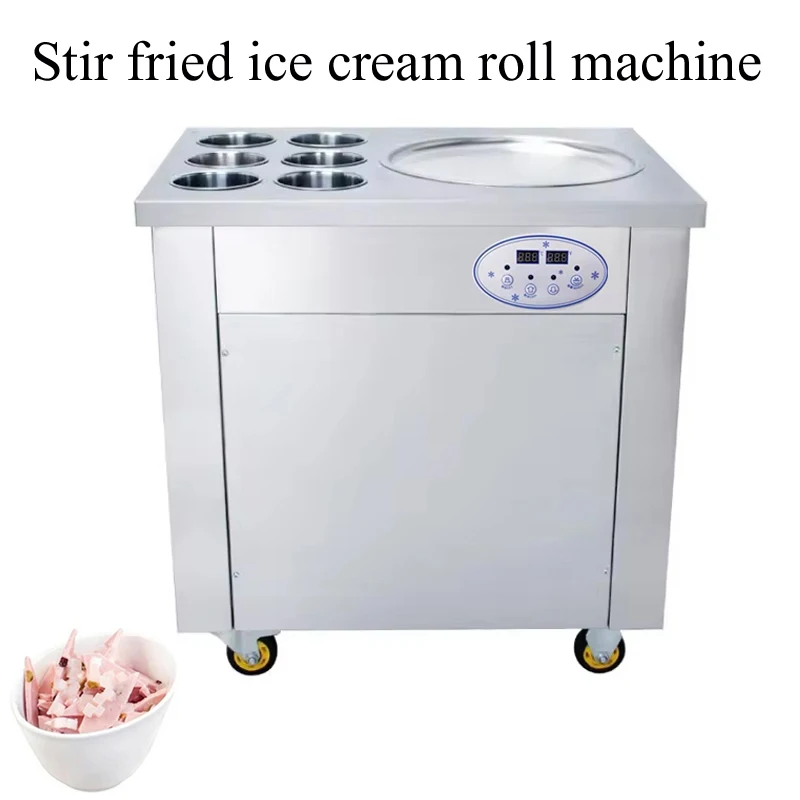 

Commercial Practical Yogurt Frying Machine Fried Ice Cream Roll Machine Single-Pot Stir-Fried Milk Roll Machine