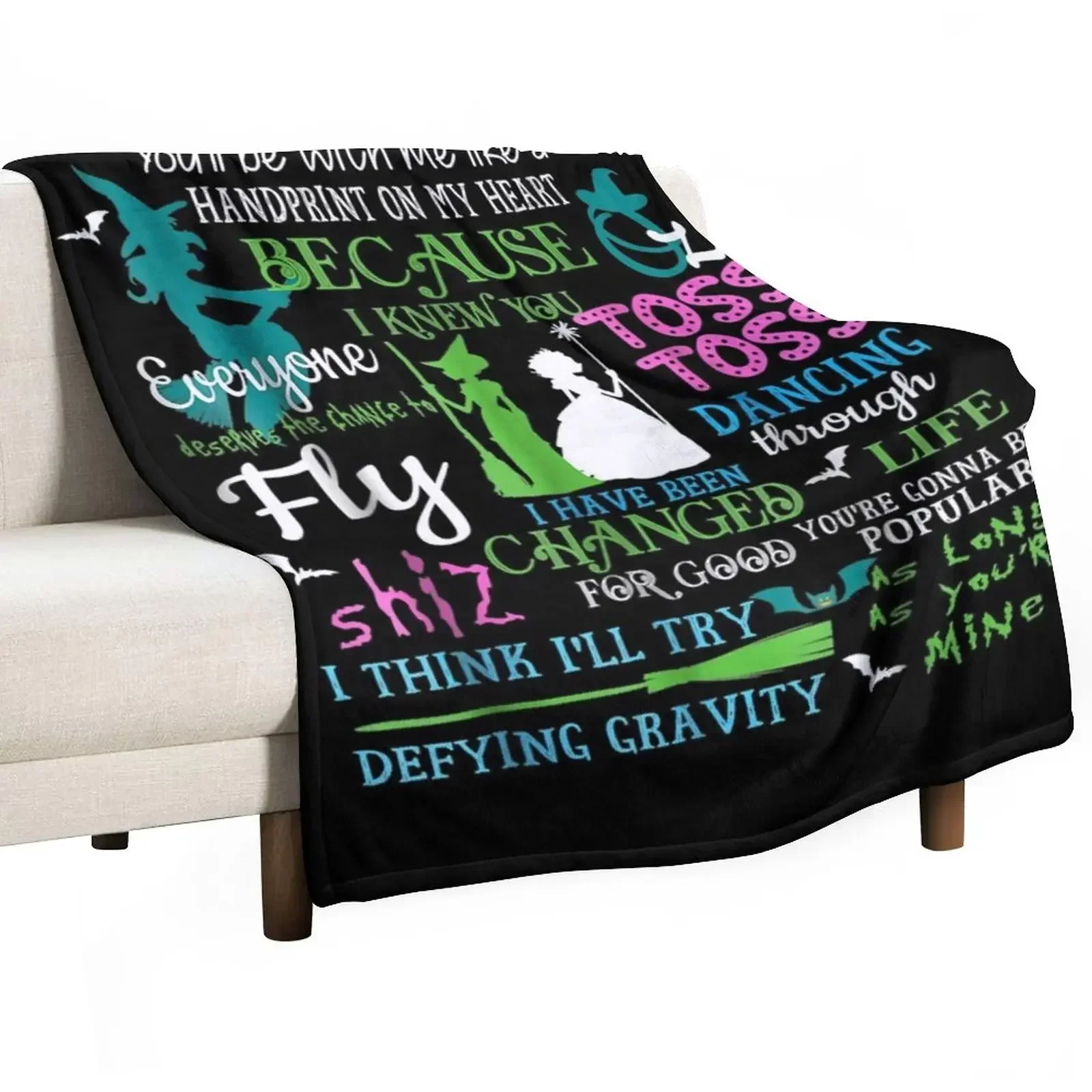 

Halloween Wicked Musical Throw Blanket Retros for sofa Camping Sofa Quilt Blankets