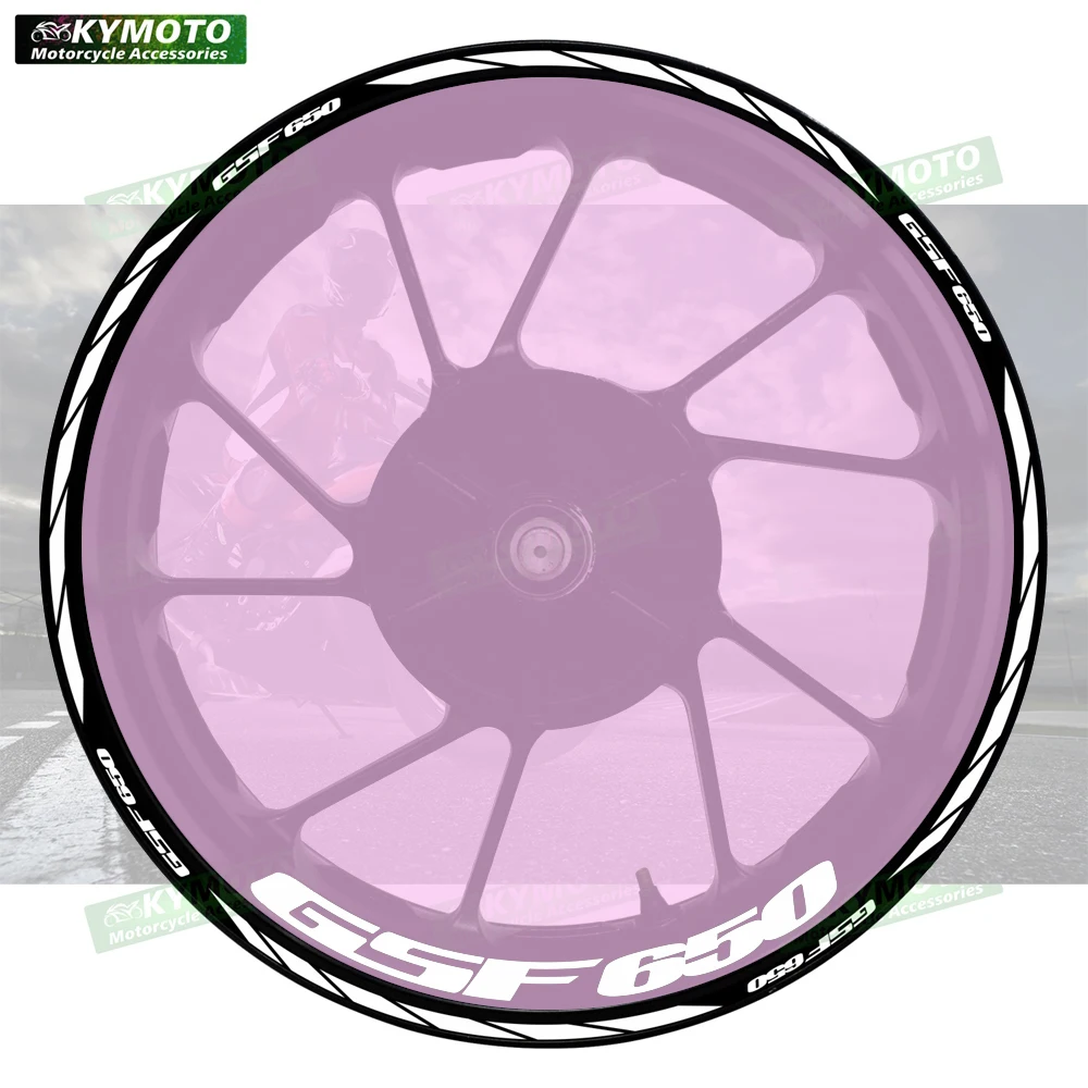 

Для GSF650 GSF 650 аксессуары для мотоциклов 17-дюймовые наклейки на передние и задние колеса обтекатель ступицы колеса светоотражающие полосы наклейки