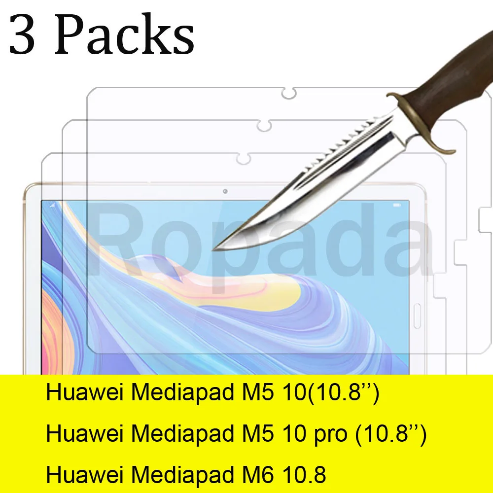 

3PCS Glass screen protector for Huawei Mediapad M5 M6 10.8'' version tablet protective film 9H hardness anti-dust