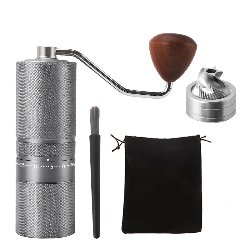 Manual Coffee Grinder Portable Hand Crank Coffee Bean Mill with Adjustable Settings