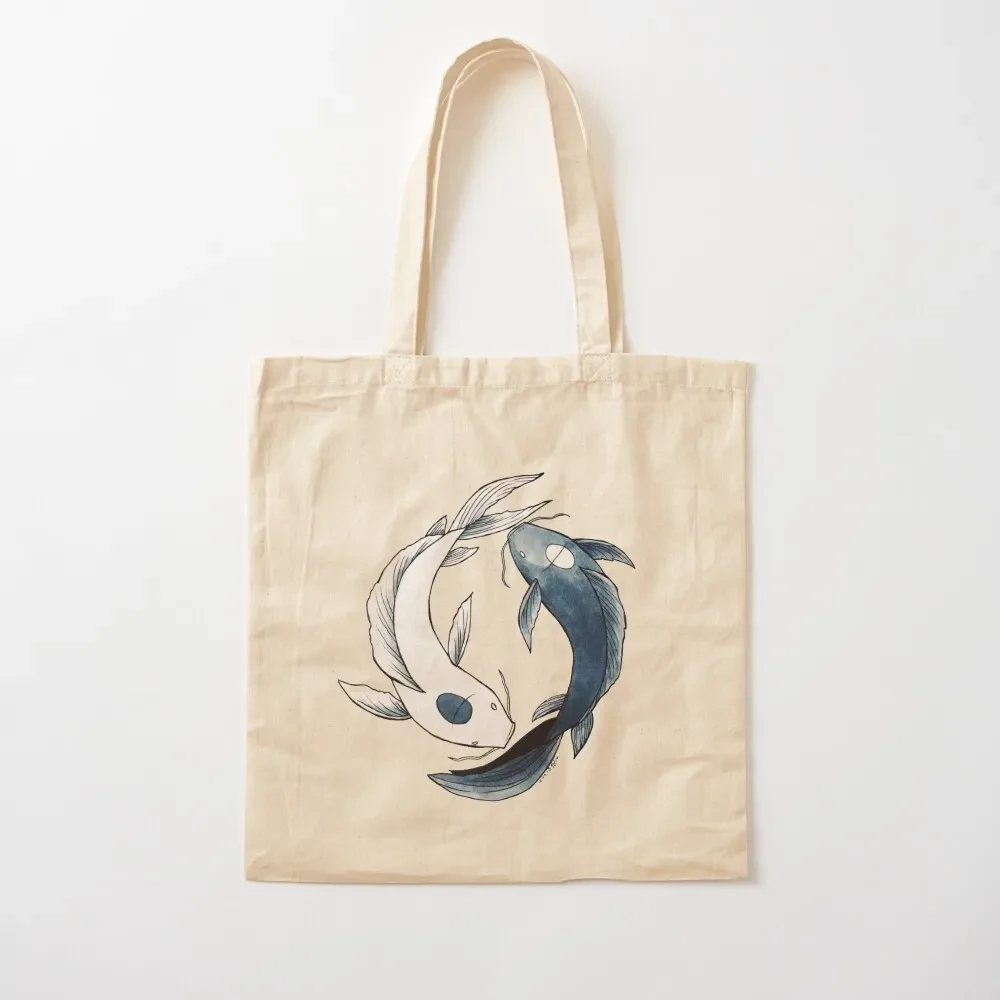 

Tui and La - Yin & Yang Koi Tote Bag custom fabric bag tote bag men's tote university Lady bags