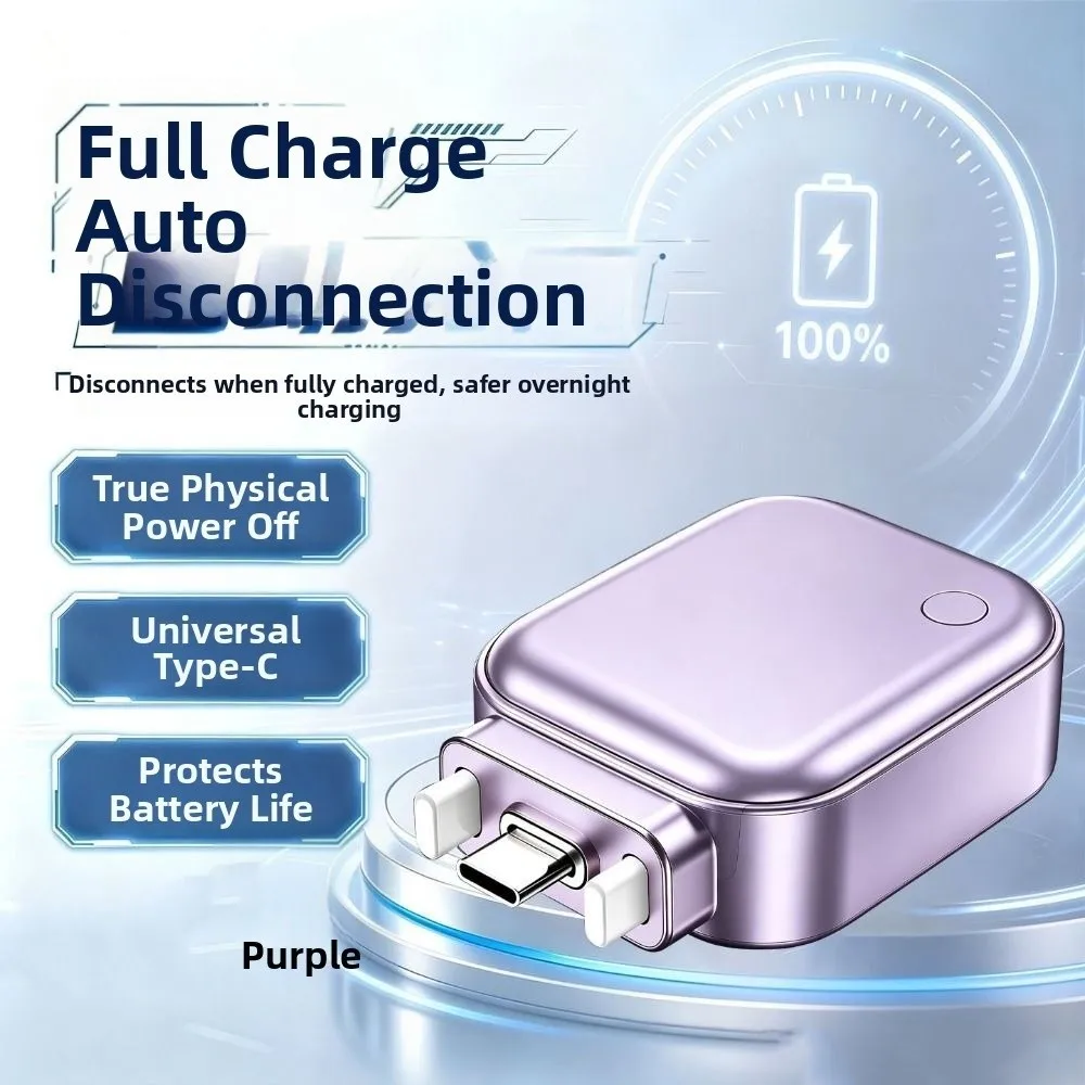 140W Auto Disconnect Charger Adapter Overcharge Protection Type-C Phone Charge Separator with Full Charge Auto Cut Function