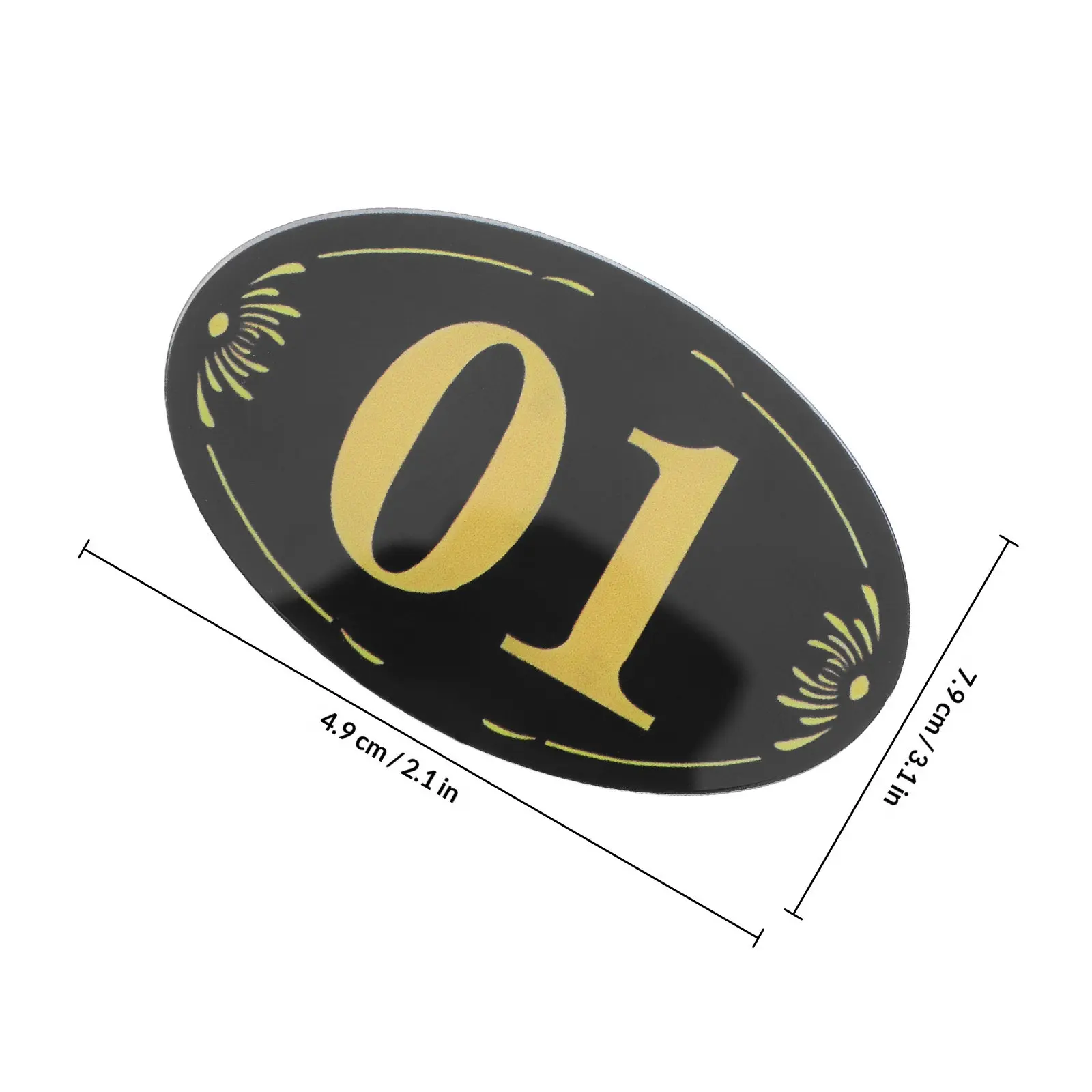 10Pcs Residue-Free Locker Number Stickers Strong Adhesion Clear Bold Numbers for School Gym Office Hotel Room Door Cabinet Table - view 2