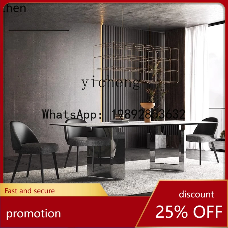 YFY  light luxury dining chair microfiber leather cotton and linen fabric modern household solid wood dining table and chairs