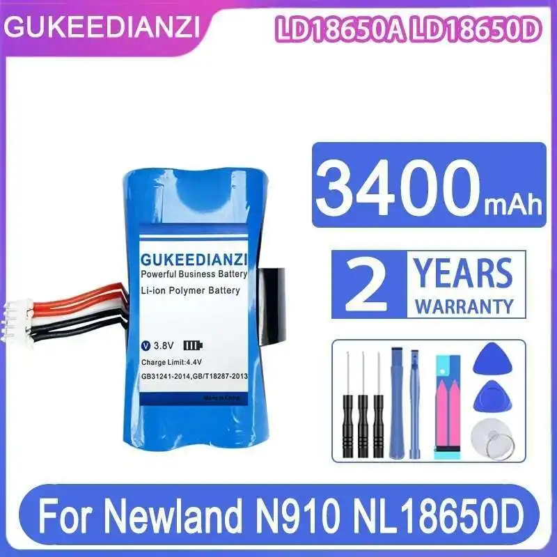 

Safe 3400Mah For Newland N910 NL18650D Accumulator 5-Wire Plug And Charger Card Reader Battery Long-Lasting LD18650A LD18650D