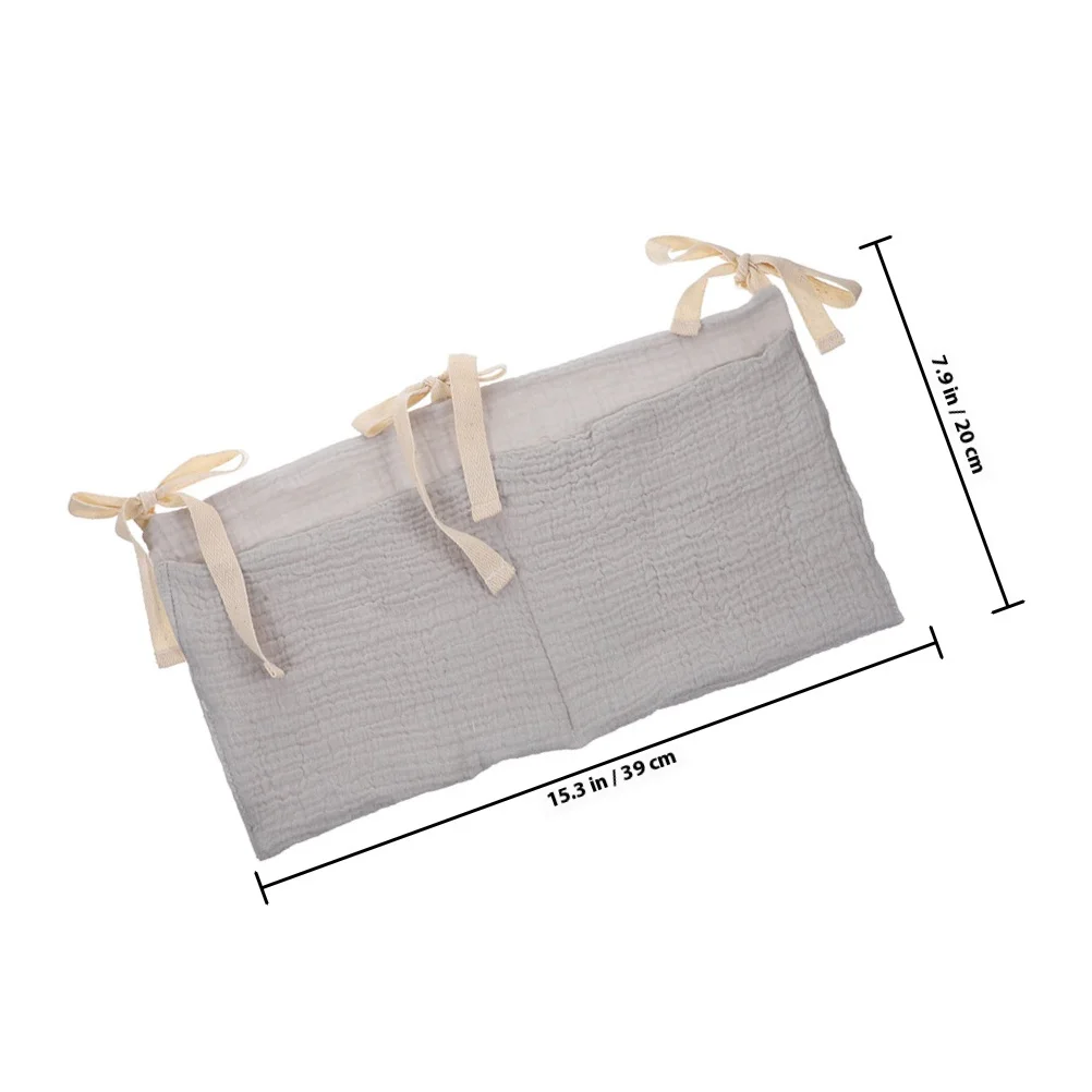 2 قطعة منظم سرير حقيبة للحمل لينة القطن ثنائي الجيب الحضانة العلبة لعربة تغيير الجدول تخزين لوازم الحفاضات
